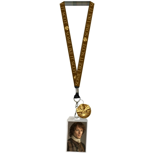 Outlander Some Like It Scot Lanyard with Clear ID Badge Holder and Rubber Charm